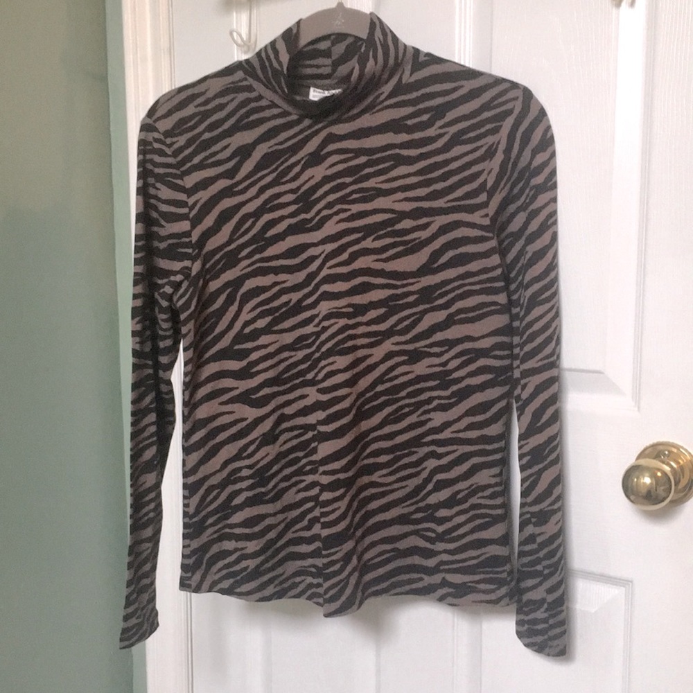 Frank & Oak Zebra print mockneck - Large